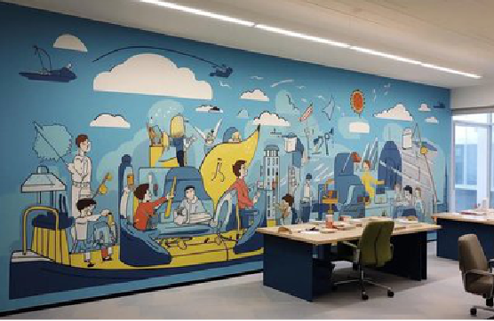 十堰办公室墙绘的特点。